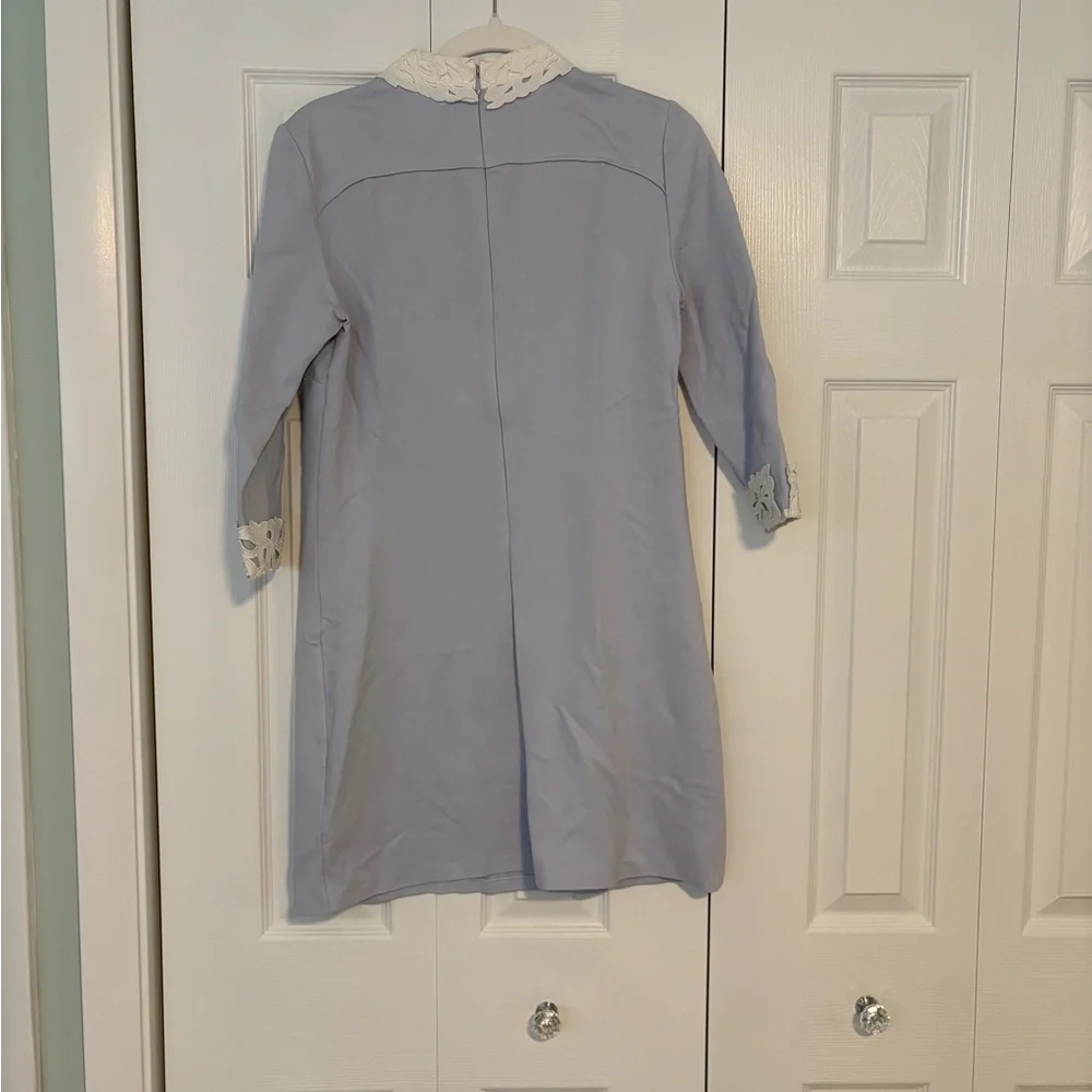 Ted Baker London Sky Blue Dress with Ivory Lace - Picture 2 of 2